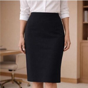 J. Crew Classic Black Pencil Skirt